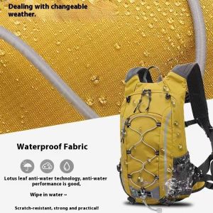 China Soft Geometric Letter Backpack Hydration Vest Large Capacity Zipper Hasp Closure Interior Slot Pocket for Trail Running on sale