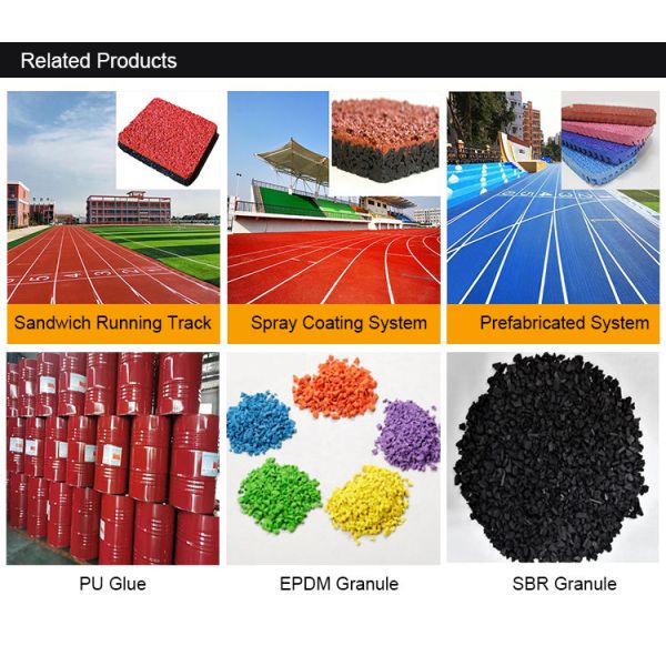 Outdoor Spray Coating Permeable Running Track Material Sports Flooring Stadium Jogging Way Athletic Training