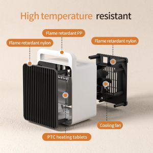 Electric Portable Mini Heater PTC Fast Heating for Home Office 900W Power Source
