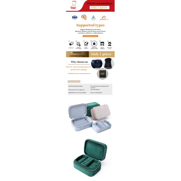 Elegant Velvet Jewelry Storage Box For Custom Earrings Necklaces And Rings Newest Style