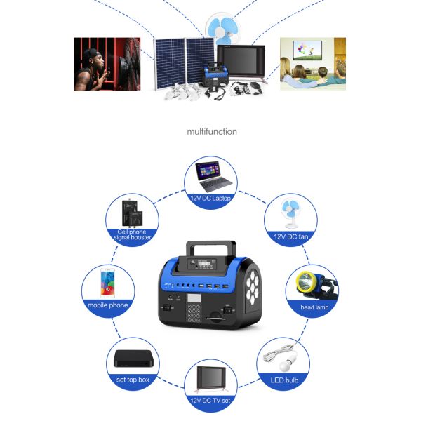 Home Lighting Home Solar Energy System Multifunctional With USB Optupt