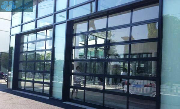 Transparent PC Glass Sectional Overhead Door For Garage