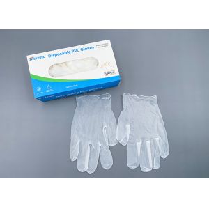 Odourless Clear And Blue Industry Vinyl Pvc Disposable Exam Gloves