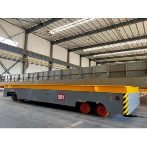 Steel Beam Battery Flat Transfer Trolleys Maintenance Free 50 Tons