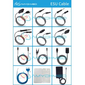 Electrosurgical Monopolar Reusable Forceps Bipolar Cable Withstand 5000v RoHS