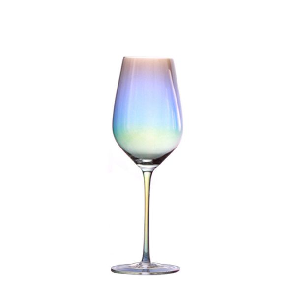 Buy Electroplated Rainbow Wine Glass , Transparent Burgundy Wine Glass Decanter Set at wholesale prices