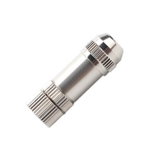Circular Waterproof Connector M8 Assembled Metal Shielded Female Plug,