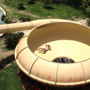 Easy Installation Space Bowl Water Slide HT-41 Backyard Water Slide Games