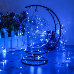 Party Plug In Fairy Copper Wire Lights UL Listed Blue 300 LEDs String Lights