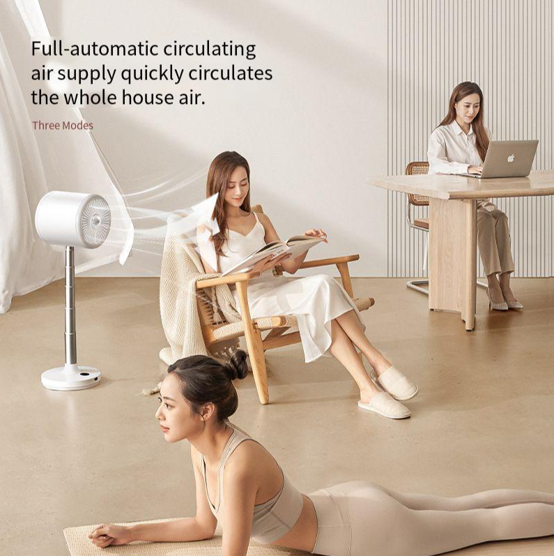 USB Portable Shaking Head Floor Fan for Versatile Air Cooling at Home and Outdoor