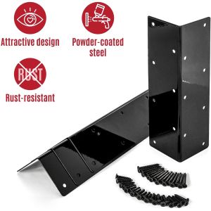 Raised Garden Bed Corner Steel Brackets for Heavy Duty and Sturdy Gardening