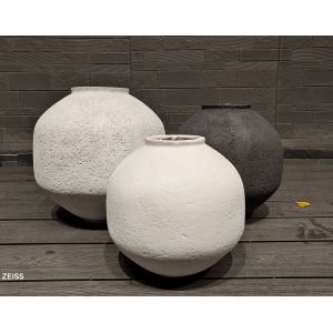 Customized Fiber Clay Planter and Drainage Holes Frost Resistant