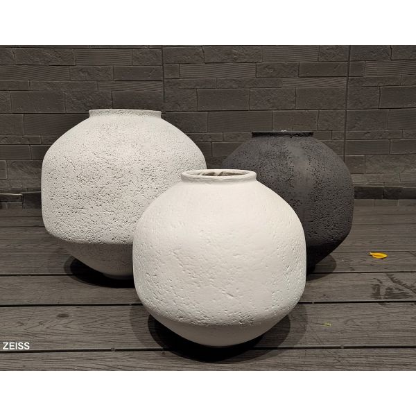 Buy Customized Fiber Clay Planter and Drainage Holes Frost Resistant at wholesale prices