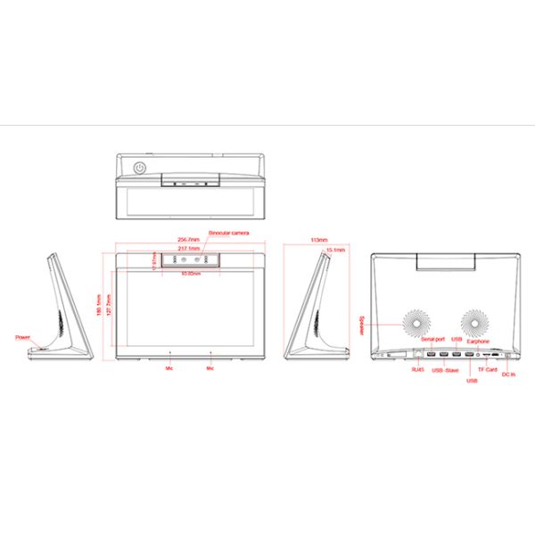 L Shape Desktop Reception Digital Signage Support PoE For Reception