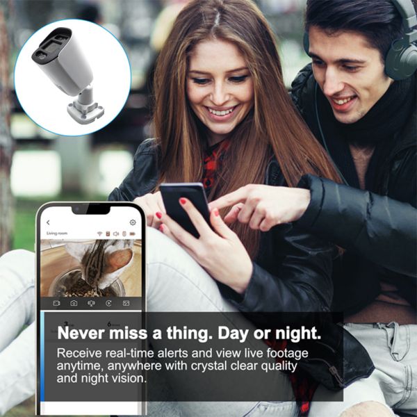 4-8 AHD Cameras, Full-color Night Vision HD 2MP Outdoor Safety Monitoring Camera