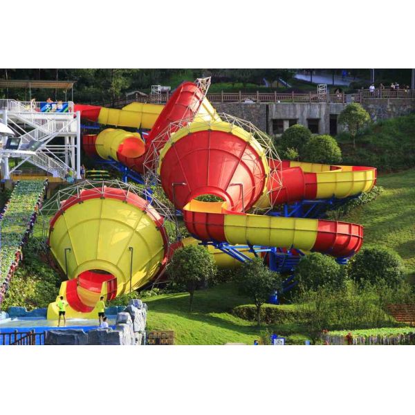 Galvanized Carbon Steel Structure Water Slides for Adventure Water Park