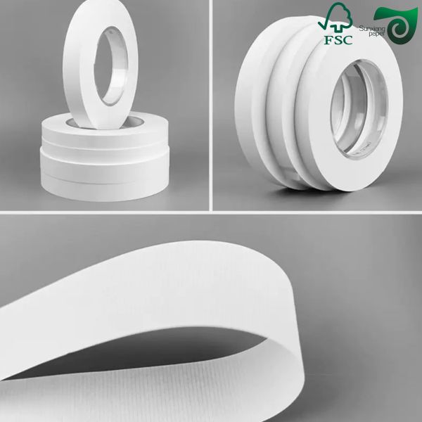 24gsm Food Grade White Straw Wrapping Paper 27mm Width 6000m Rolls Wrapping Paper