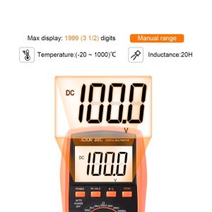 VICTOR 88C Manual Range Digital Multimeter 1999 Counts With True RMS 1000V/20A