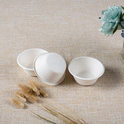 Ice Cream 8oz Biodegradable Bagasse Tableware Disposable Paper Bowls