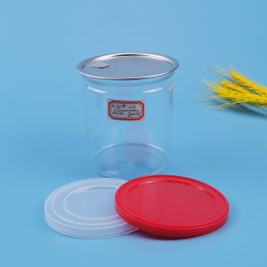 Easy Open 450ml Aluminium Lid 30G Plastic Food Cans