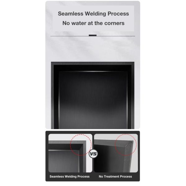 Upgrade Your Bathroom with a Sleek Stainless Steel Shower Niche and Waterproof Design