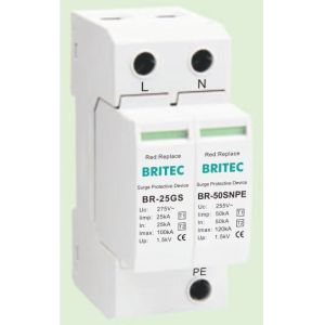 China BR-25GS 1+1 Spd T1 25ka Surge Protector Lightning Surge Protection Spark Gap Type Spd on sale