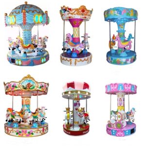 3 Seats Fun Carousel Kiddie Ride Amusement Doll Machine Customized