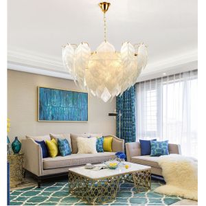 JYLIGHTING Modern Elegant Art Design Gold Lustre Aluminum Chrome Chandelier