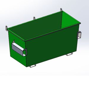 Front Load Trash Container for Commercial Use