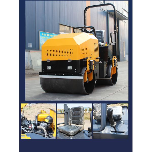 2 Ton Road Roller Diesel Power Hydraulic Vibratory Road Roller Double Drum Vibratory Roller for Sale