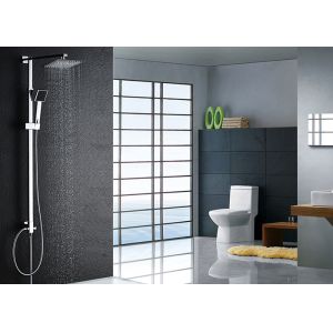 Super Thin Square Rainfall Modern Shower Fixtures , Chrome Shower Fixtures