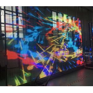 IP65 1R1G1B Transparent Video Wall Advertising 500*125mm Window Display