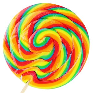 Private Label Customization Multi Colored Swirl Lollipops Sweets