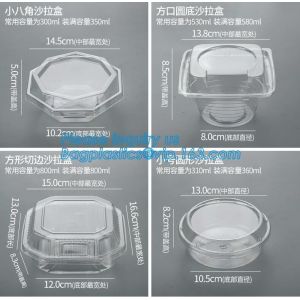 Cheap Custom Food Grade Clear PET Salad Bowl Disposable Food Plastic Bowl,460ml