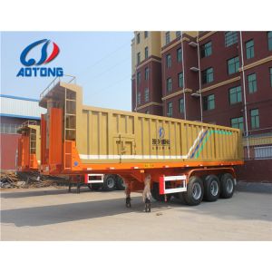 Semi-Trailer Side Dump Truck with Tri Axle Hydraulic Cylinder Axle/Size Optional