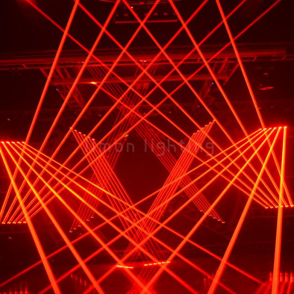 DJ Lighting 6 Eyes 500mw Red Beam Moving Head Laser Bar Lights