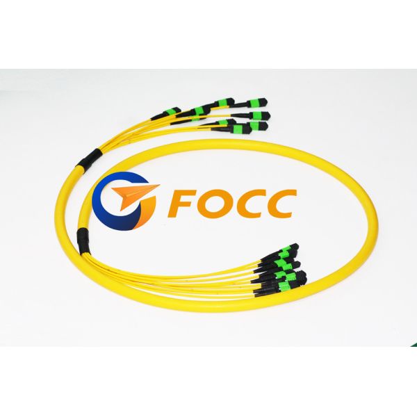 Buy 15.0mm Singlemode Yellow Jacket MTP/MPO Fiber Breakout Cable Assemsblies at wholesale prices