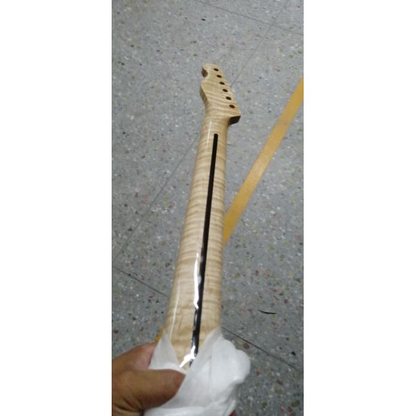 Custom Grand 22 Fret Roasted Maple Electric Guitar Neck for Handmade Tele Guitar Kits Gloss Finished with Bone Nut