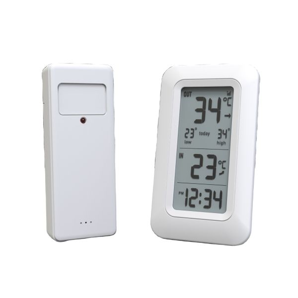 Buy Logo Customized Wireless Indoor Outdoor Thermometer Termometer Hygrometer CE ROHS Digital LCD Display at wholesale prices