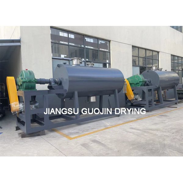 Sludge Stirring Rotary Vacuum Drying Machine 1800L With Harrow Paddle