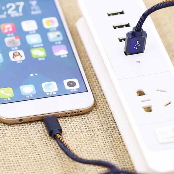 Micro USB Data Charging Cable , Phone Charger Cable Fit IPhone 8 / X / IPad