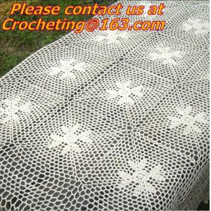 Crocheted Applepine flower Table cloth, table cover, handmade crochet, blanket,