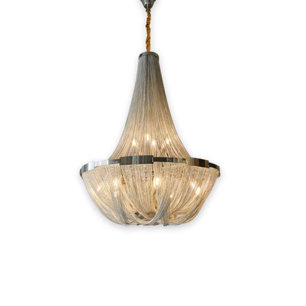 Large Luxury Modern Metal Tassel Chandelier For Wedding Decor