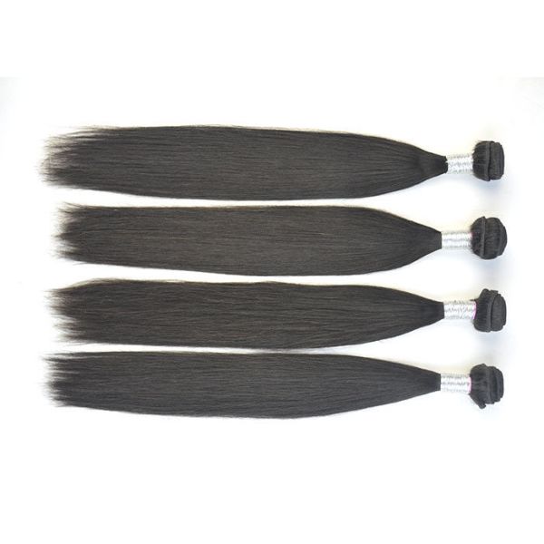 Fashion 6A 100% Peruvian Virgin Hair Straight Peruvian Hair Bundles Black 18 Inch