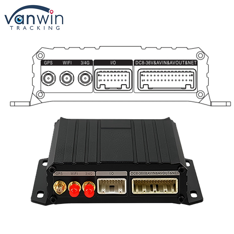 4CH 1080P Dual SD Card Mobile DVR 4G GPS1080P Vehicle GPS Function 12 Months Warranty