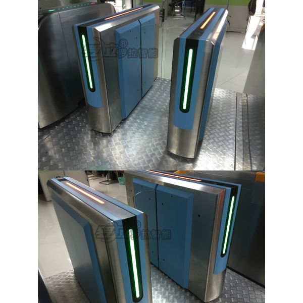Security Turnstile Barrier Gate Sliding , Waist High Turnstile Intelligent Electric Entrance