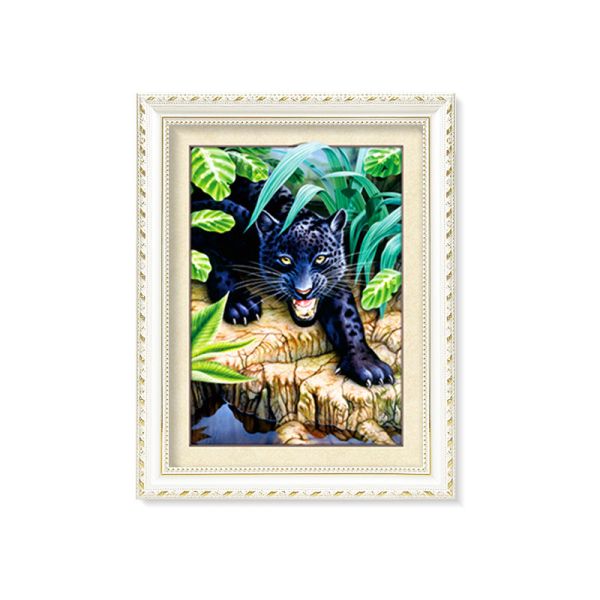 5d Depth Wild Eagle Poster 3D Lenticular Pictures With Black Plastic Frame / Lenticular Photo Printing