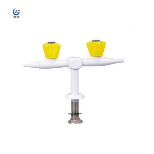 Yellow Laboratory Gas Taps , Lab Furniture Accessories Rust Resistant Valve