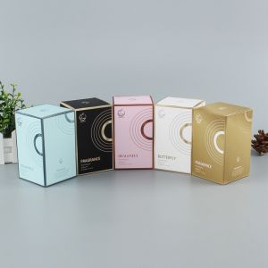 Custom Printed UV Coated Perfume Packaging Boxes White Cardboard Fragrance Boxes