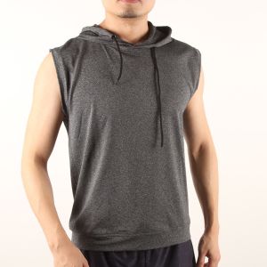 Men'S Casual Sleeveless 4 Way Spandex Hoody Vest